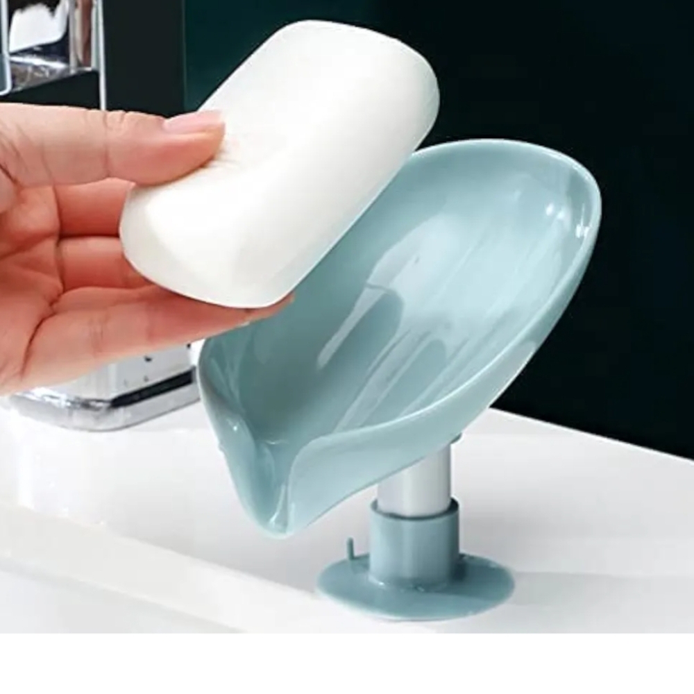 Brand New Set Of 2 Self Draining Soap Holder with Suction Base